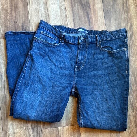 Old Navy Men's Dark Blue Loose Straight Jeans 38 x 30 - Picture 5 of 5